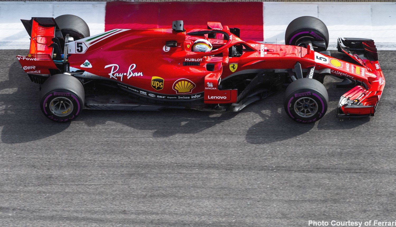 The Ferrari is no match for the Aldo Costa designed Mercedes