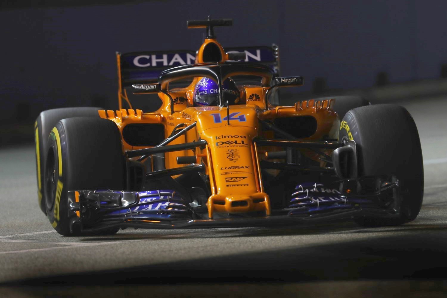 Alonso under the lights in Singapore