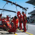 Vettel in the pits