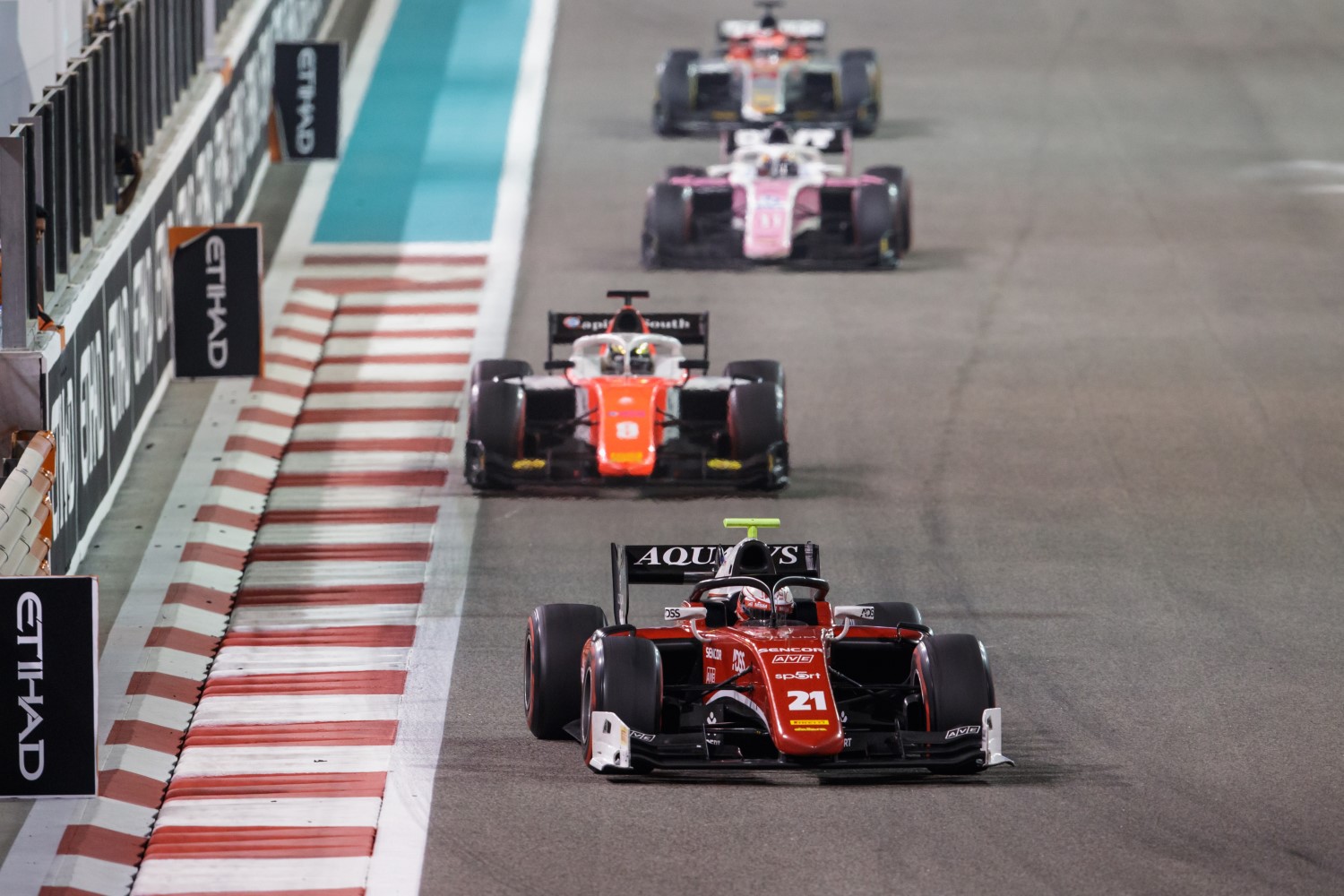 F2 action at Abu Dhabi