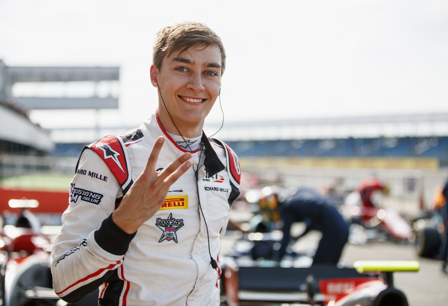 Soon to be F2 champion George Russell lands back of the grid ride