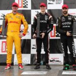 From left, Hunter-Reay, Newgarden and Hinchcliffe
