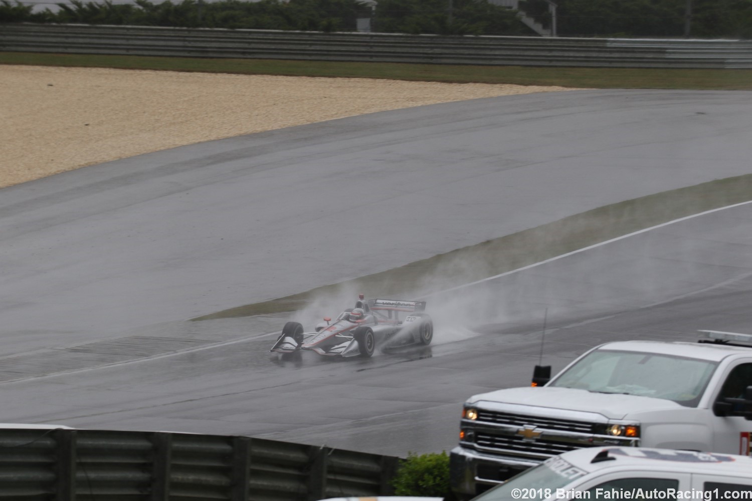 Will Power in the rain before he crashed