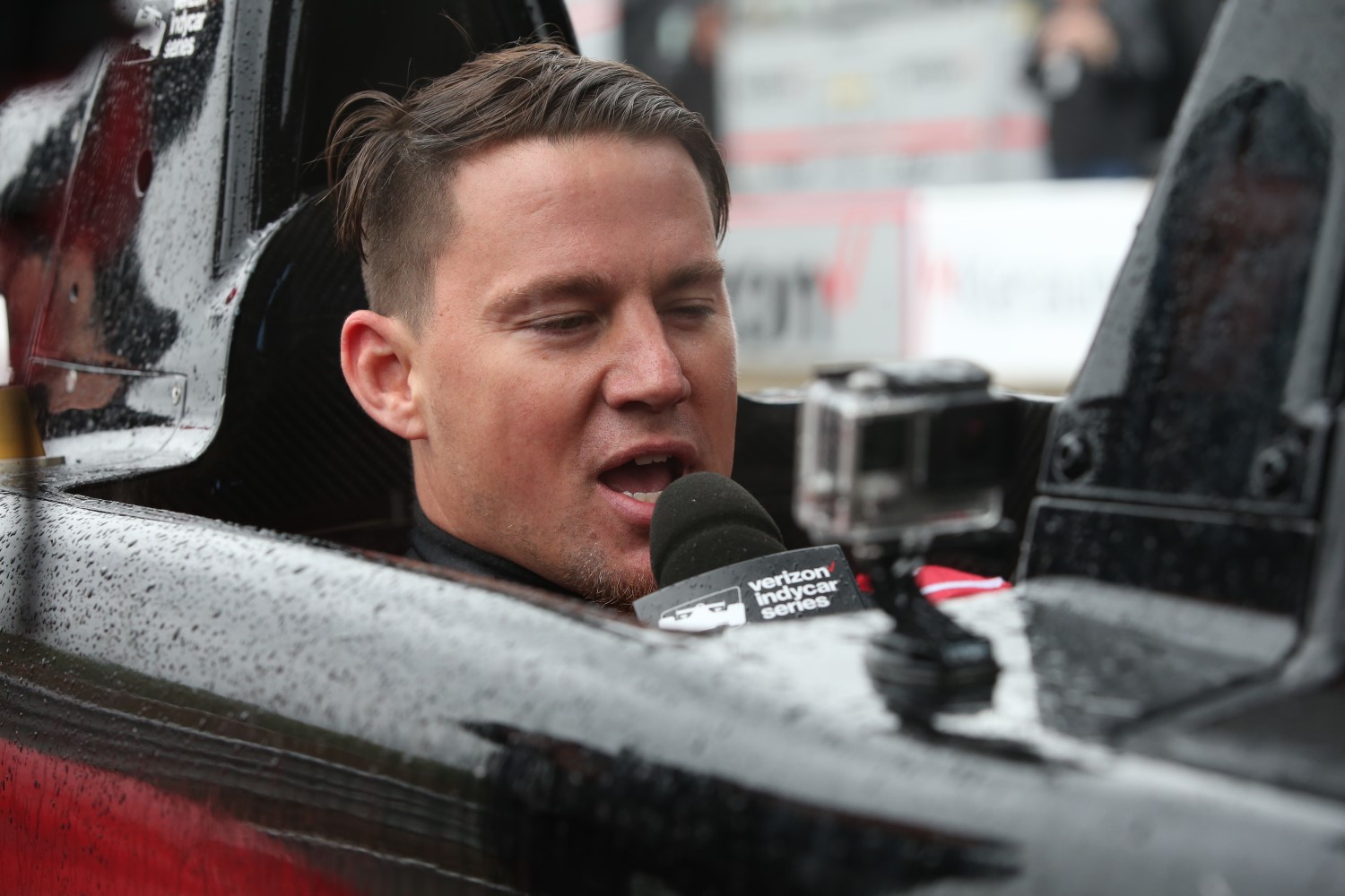 Actor Channing Tatum gives the command to start engines