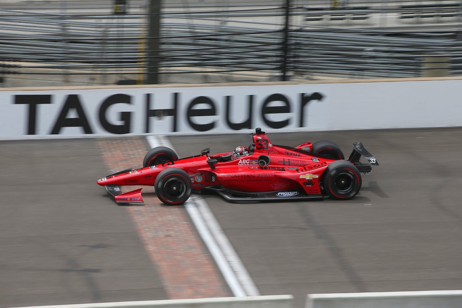James Davison practicing for the 2018 Indy 500