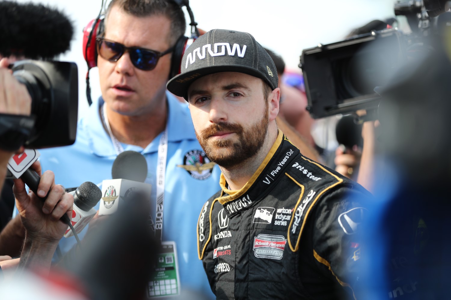 A despondent James Hinchcliffe after missing last year's 500