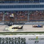 Hinchcliffe takes the checkered flag under yellow