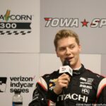 Josef Newgarden answers questions from the media
