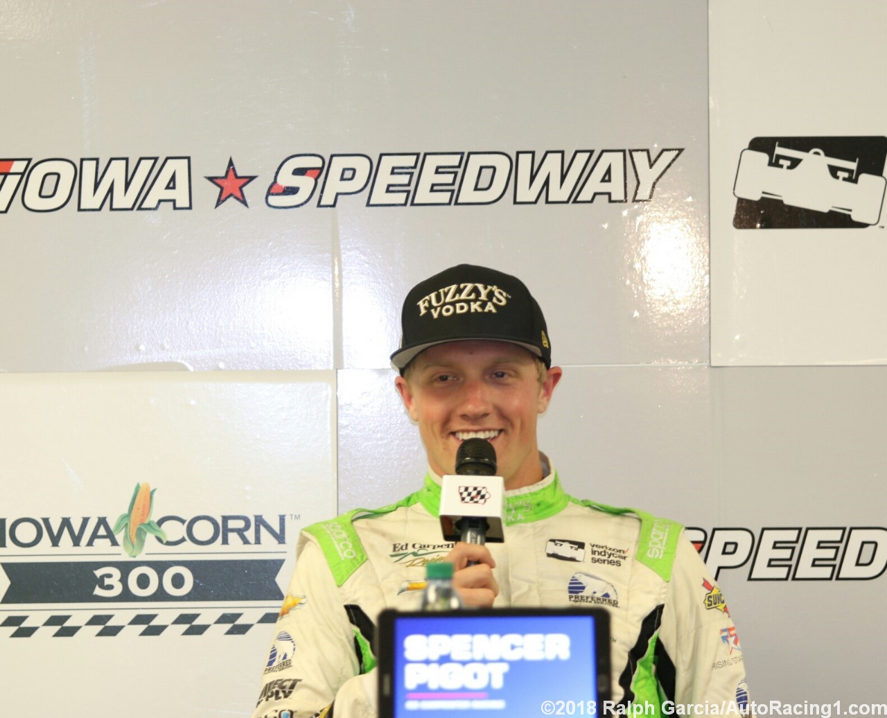 Spencer Pigot earned his first career podium three weeks ago at Iowa 