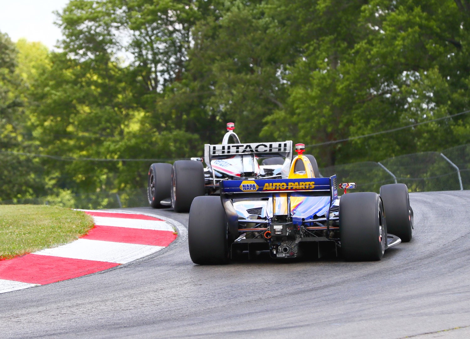 Rossi roped-a-doped Newgarden by letting him past in the race to burn his fuel, then beat him by making one less pitstop. 