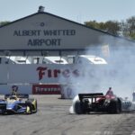 Wickens spins after contact with Rossi