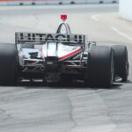 Newgarden threw away a possible win when he choked on a restart and hit the wall
