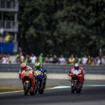 Rossi presses Marquez hard