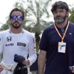 Alonso and his agent Abad