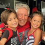 From left, Mario, Mario and Mia Andretti