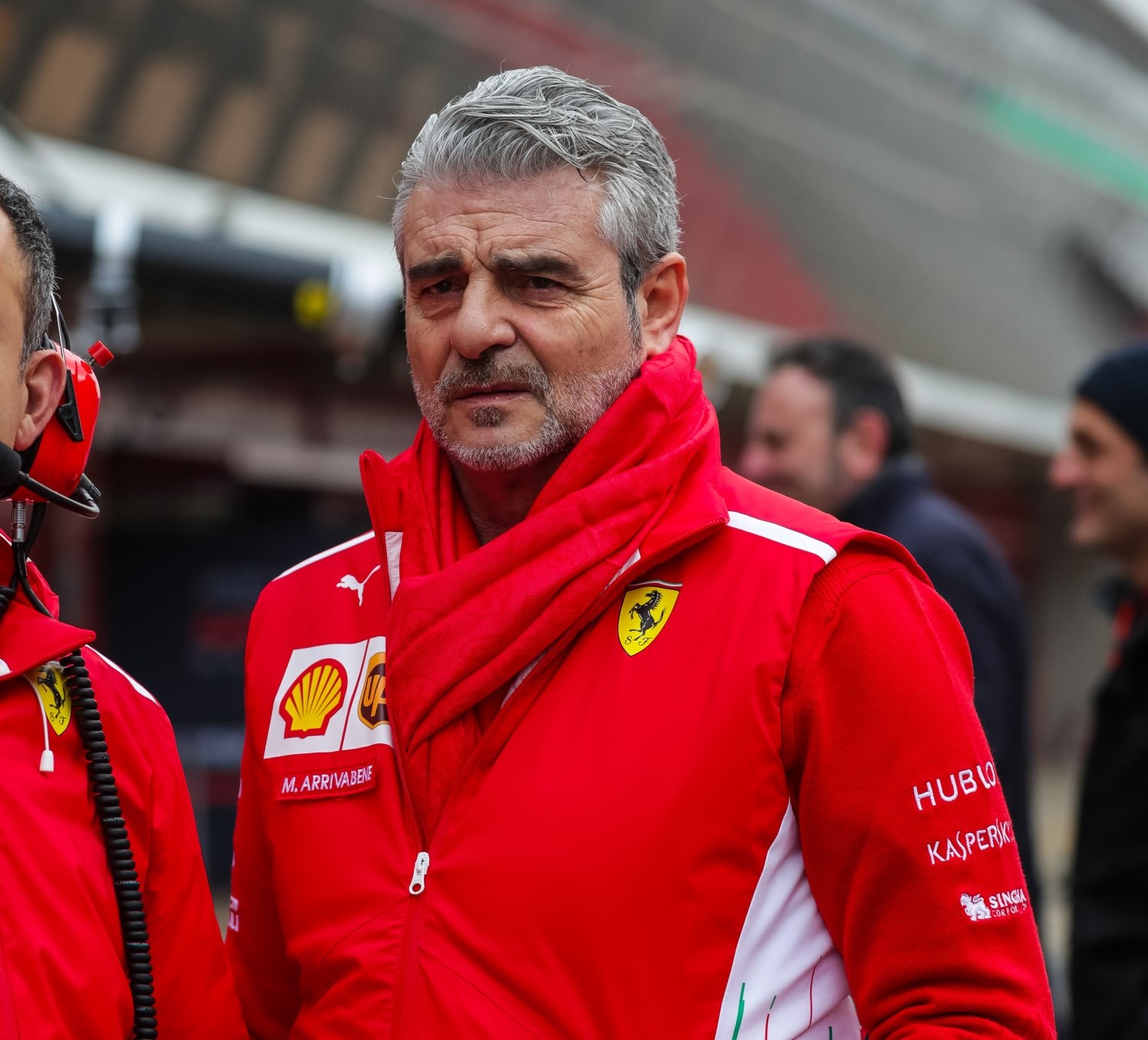 Ferrari boss Arrivabene. If Horner thinks Mercedes and Ferrari are going to let their premium car brands get beat by his econobox brand he's kidding himself