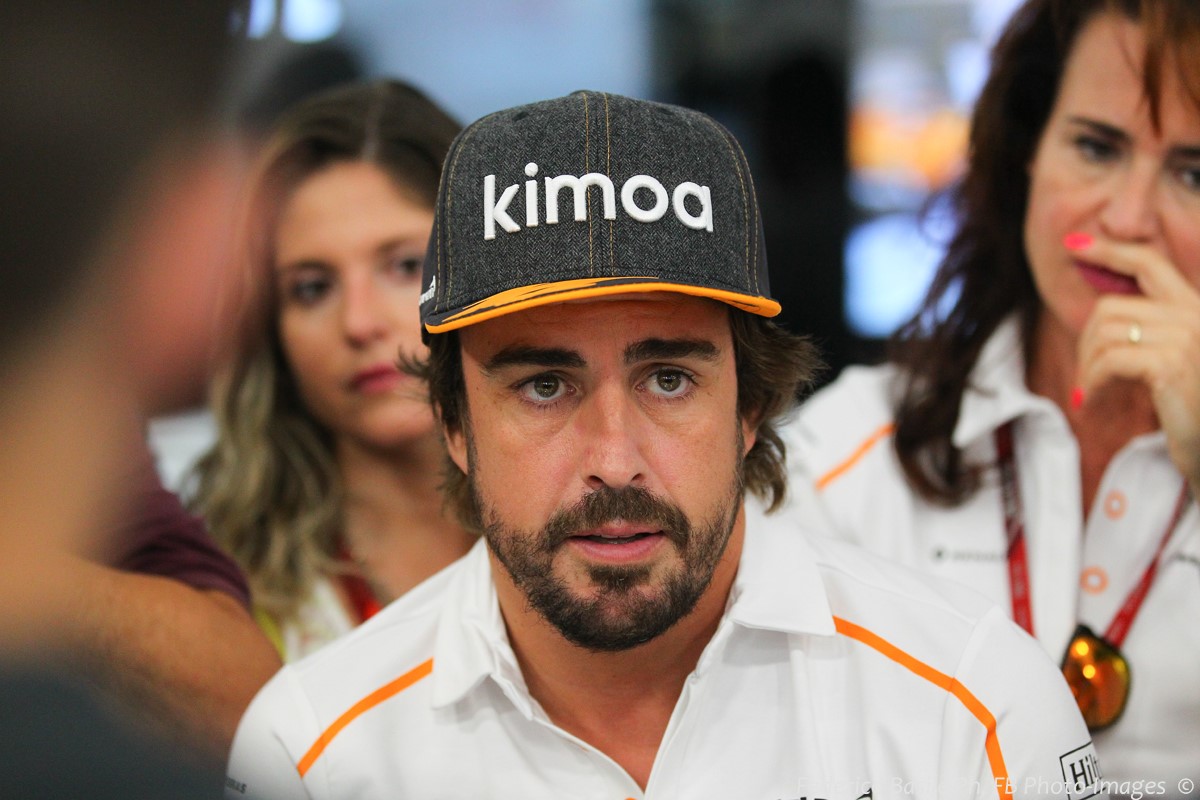 Alonso in Monza does not look happy