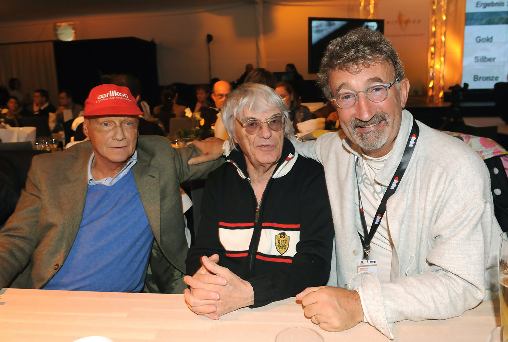 Lauda, Ecclestone and  Jordan in Kitzbuehel