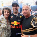 Ricciardo, with parents Grace and Joe, is way underpaid by Red Bull