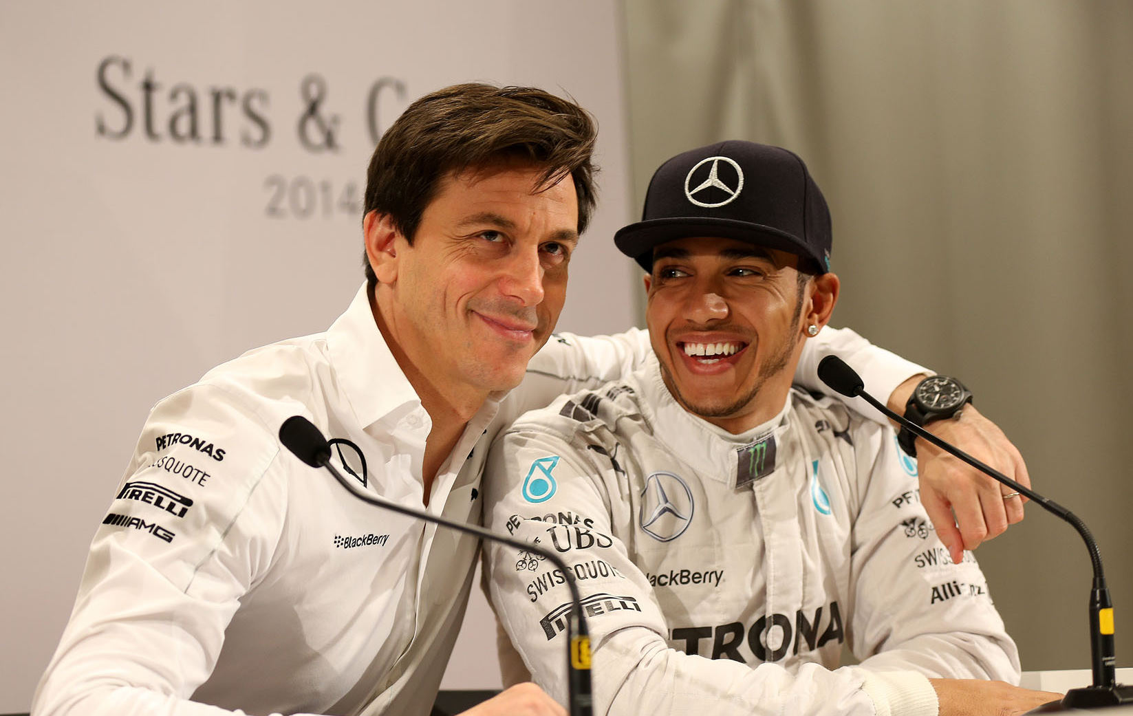Wolff whispers to Hamilton, you know you would be nothing without us giving you an unbeatable car, right?