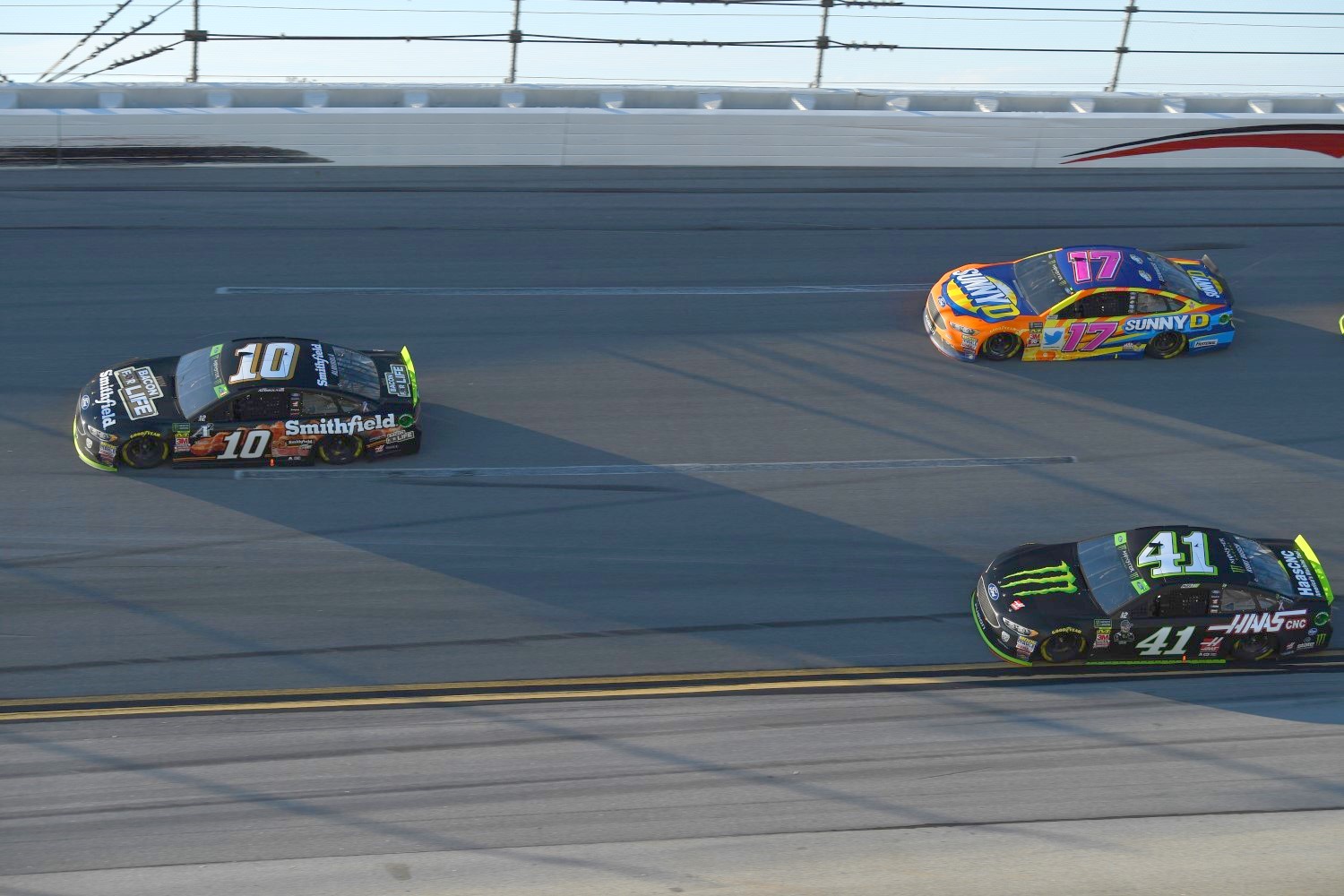 Almirola sweeps past a sputtering Kurt Busch