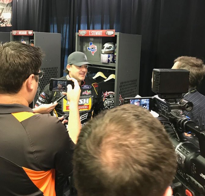 Tony Stewart during media gathering at TMS