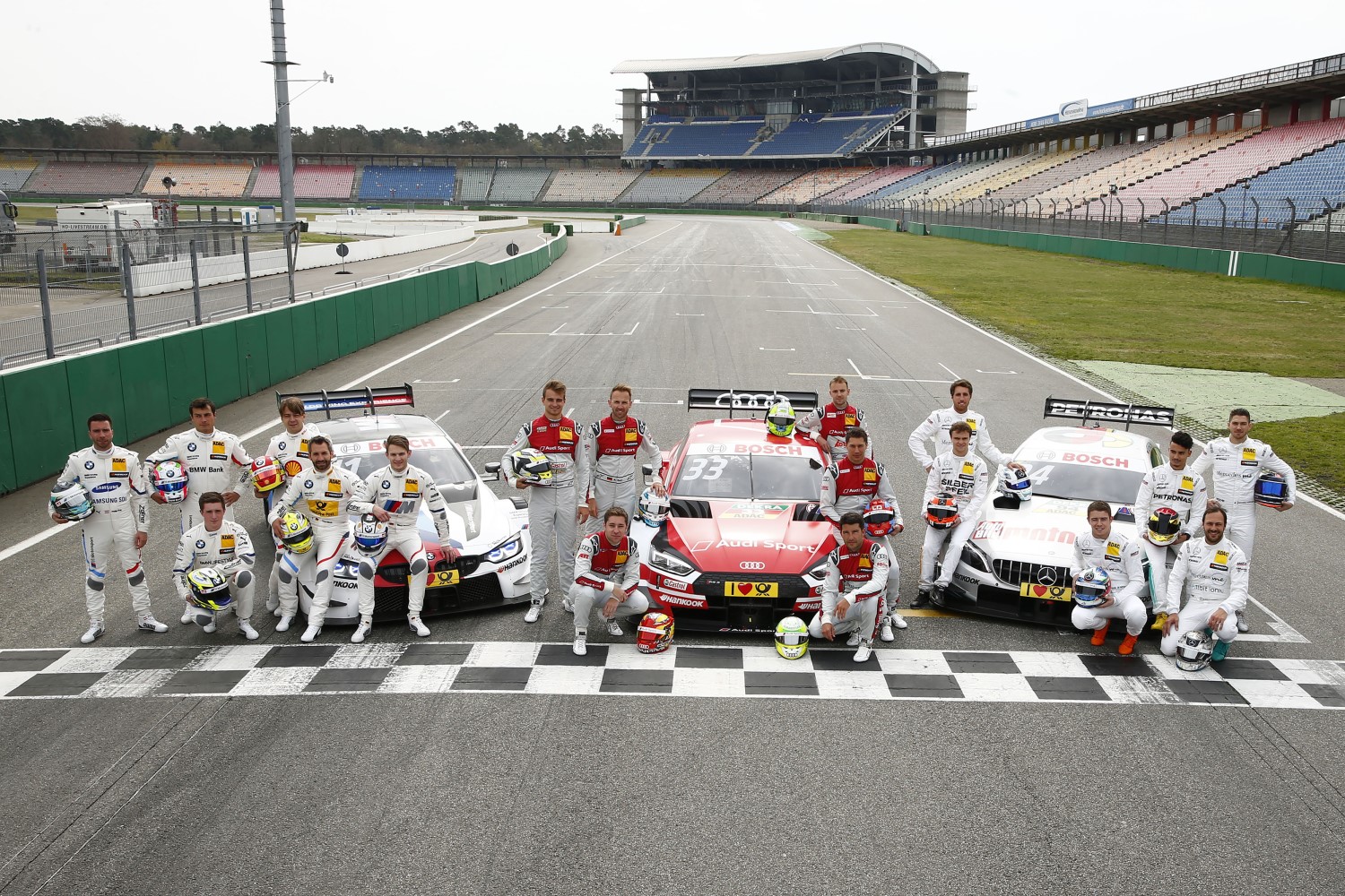 The 2018 DTM drivers lineup for a preseason photo