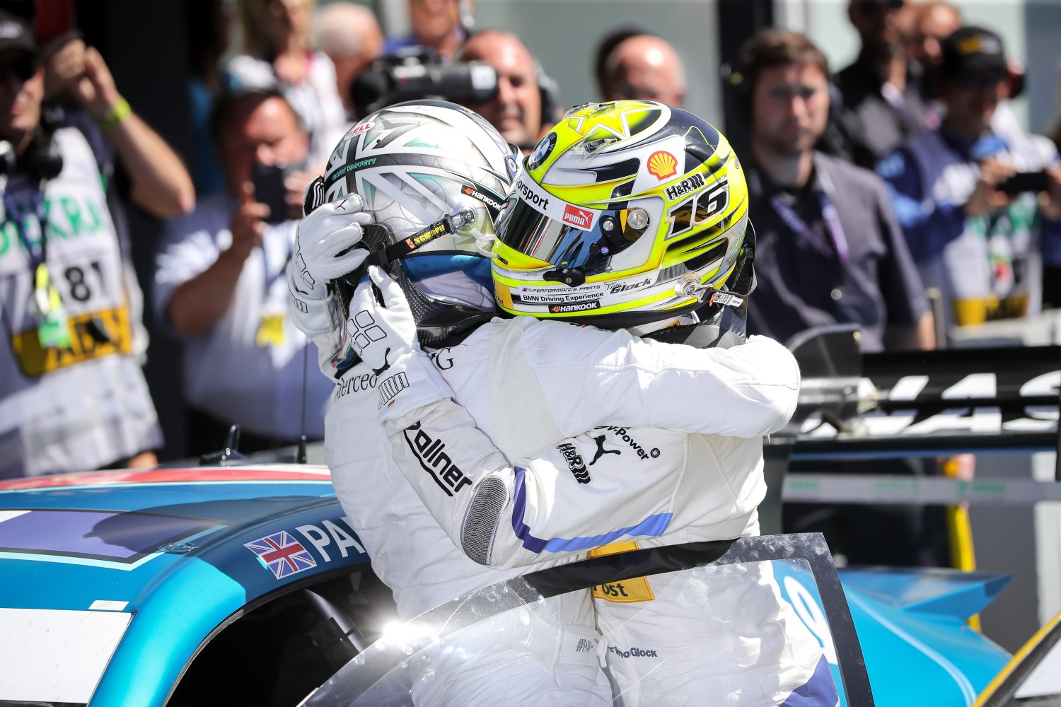 Glock hugs Paffett after a great battle