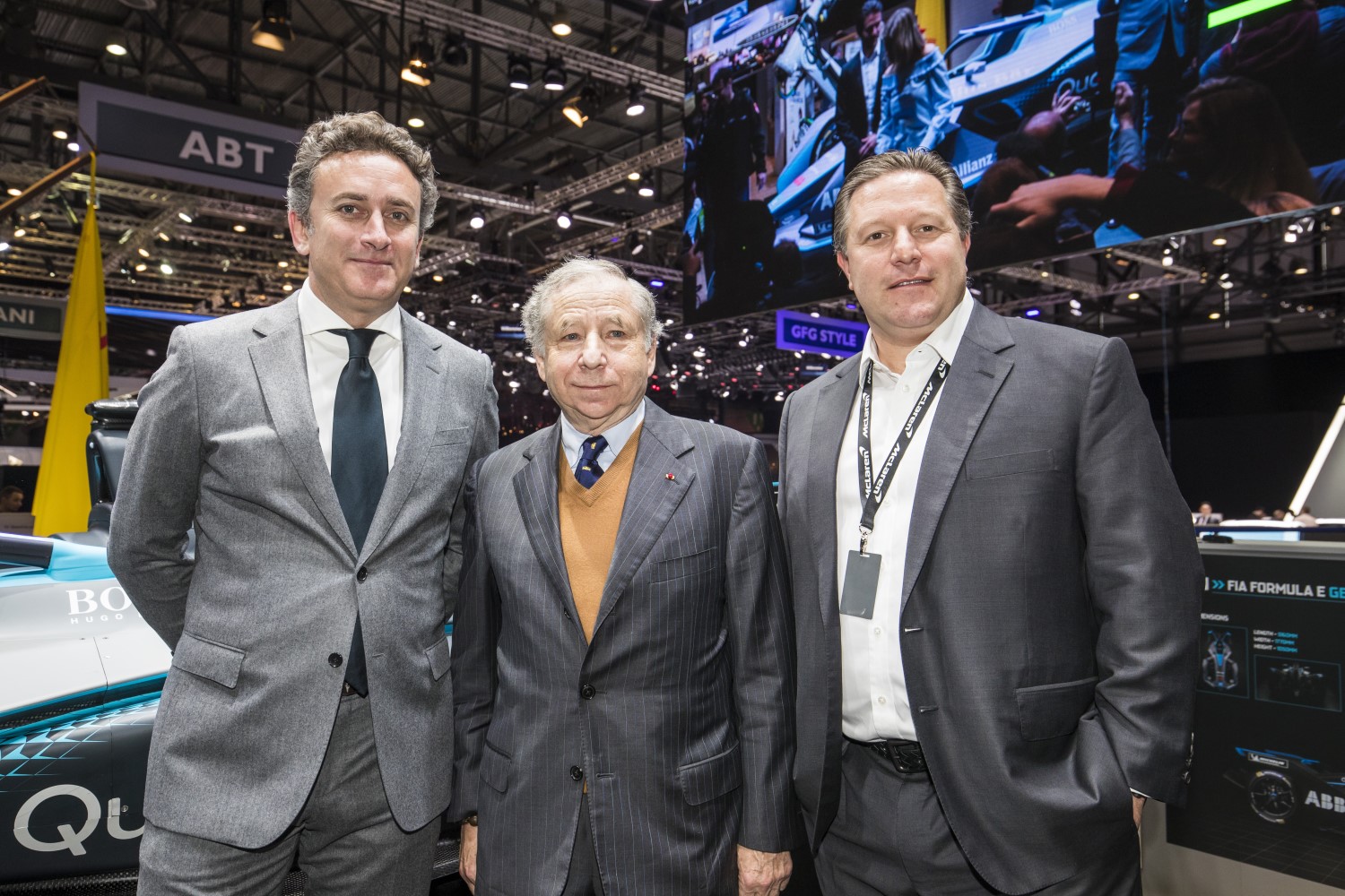 Agag with Todt and Zak Brown