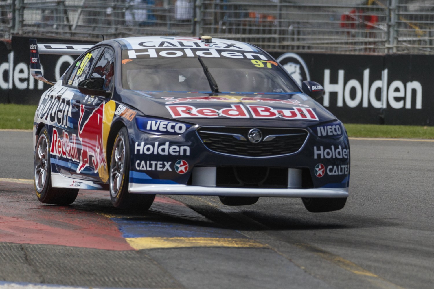 Van Gisbergen charges in his Red Bull Holden