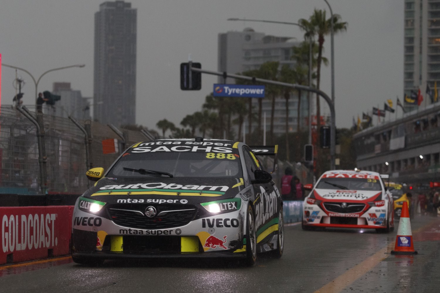 Lowndes on pitlane in Surfers