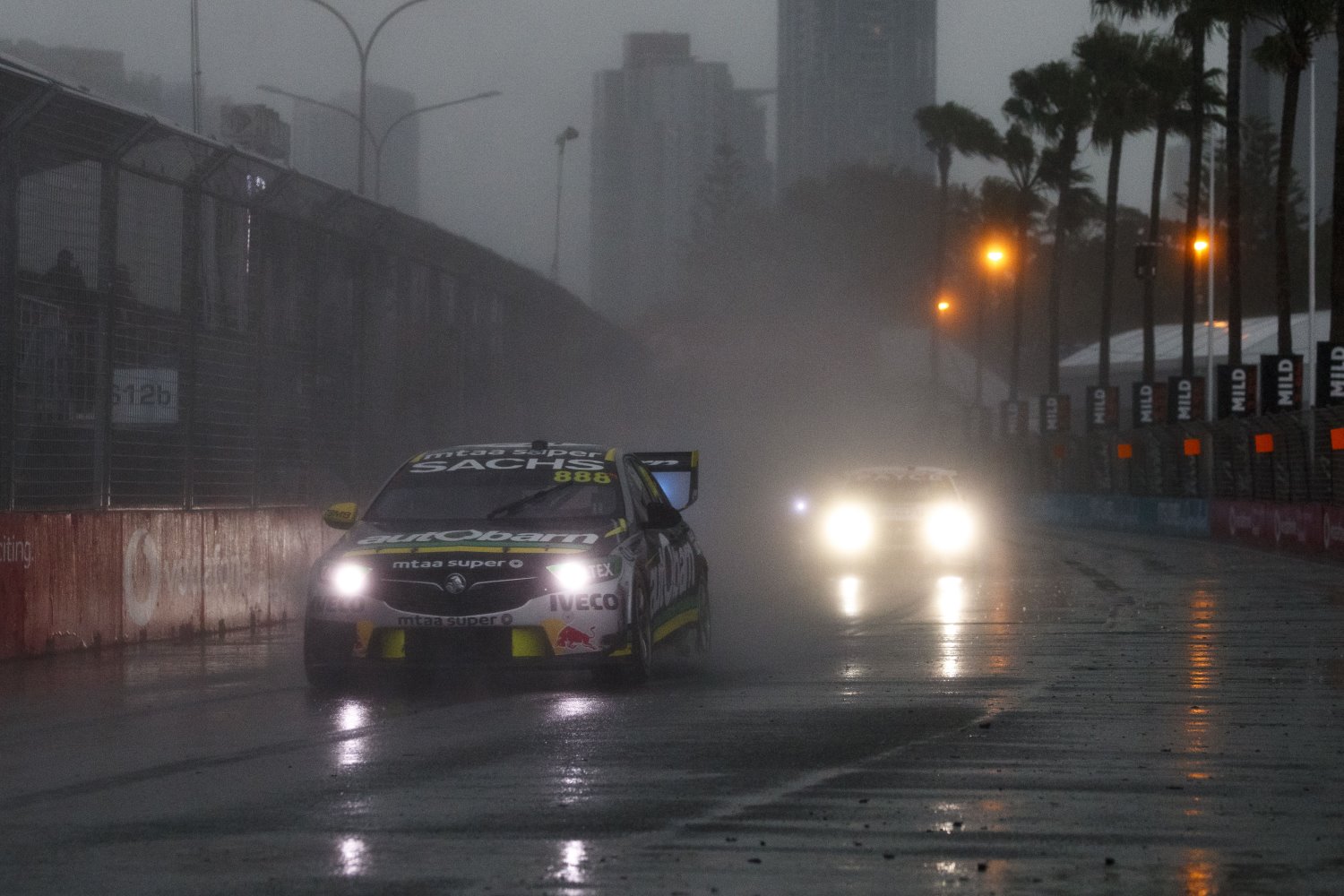 Heavy rain forced the race to be red-flagged and eventually stopped