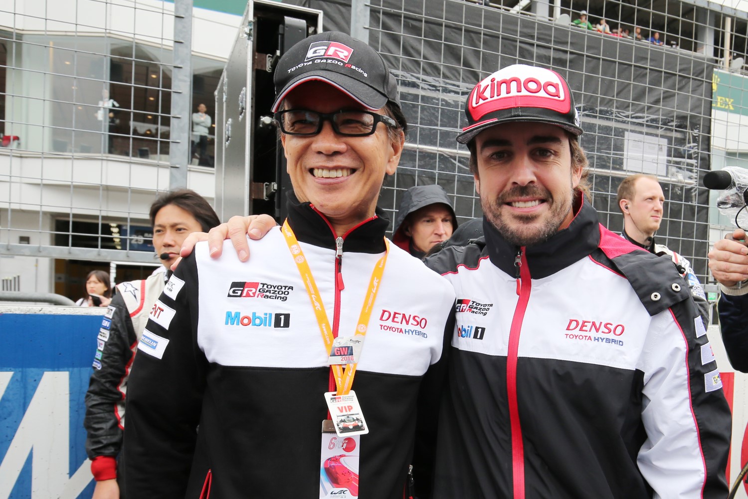 Shigeki Tomoyama (JPN) President Gazoo Racing Company  and Fernando Alonso (ESP)  