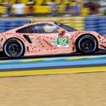 The #92 Pink Pig Porsche 911 RSR wins GTE-Pro