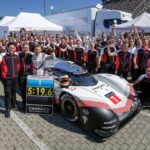 Timo Bernhard and Porsche crew