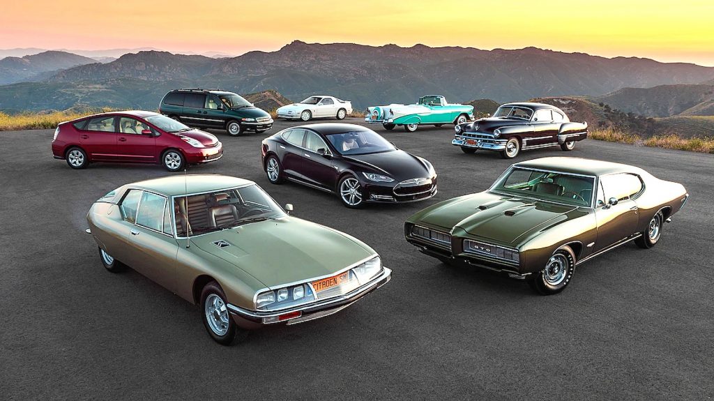 The finalists for MotorTrend’s Ultimate Car of the Year award, representing the best of motoring over the past 70 years. (Photo: MotorTrend)