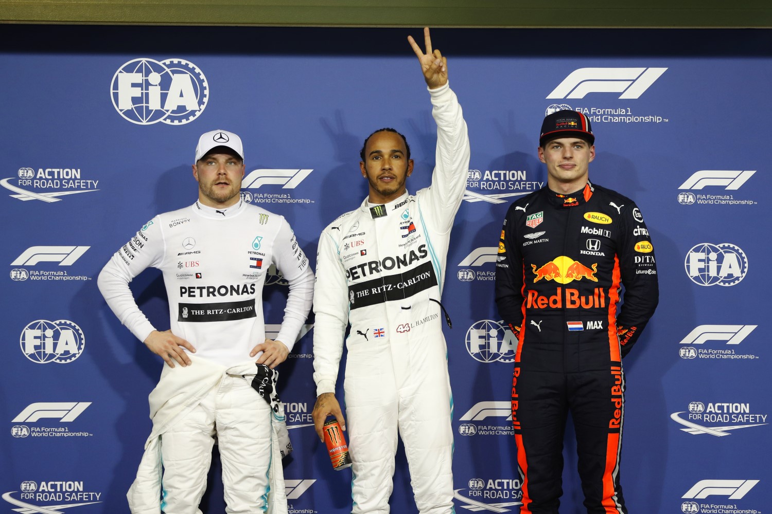 Bottas, Hamilton and Verstappen