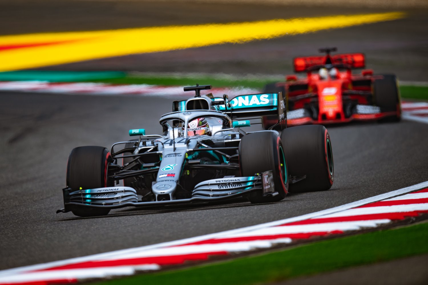 Hamilton's Aldo Costa designed Mercedes was too much for Vettel's inferior Ferrari