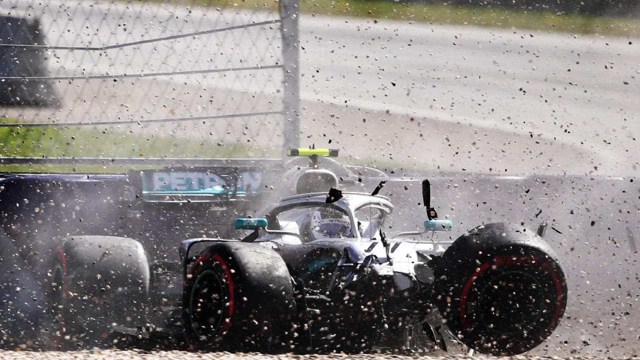 Bottas wads up his Mercedes