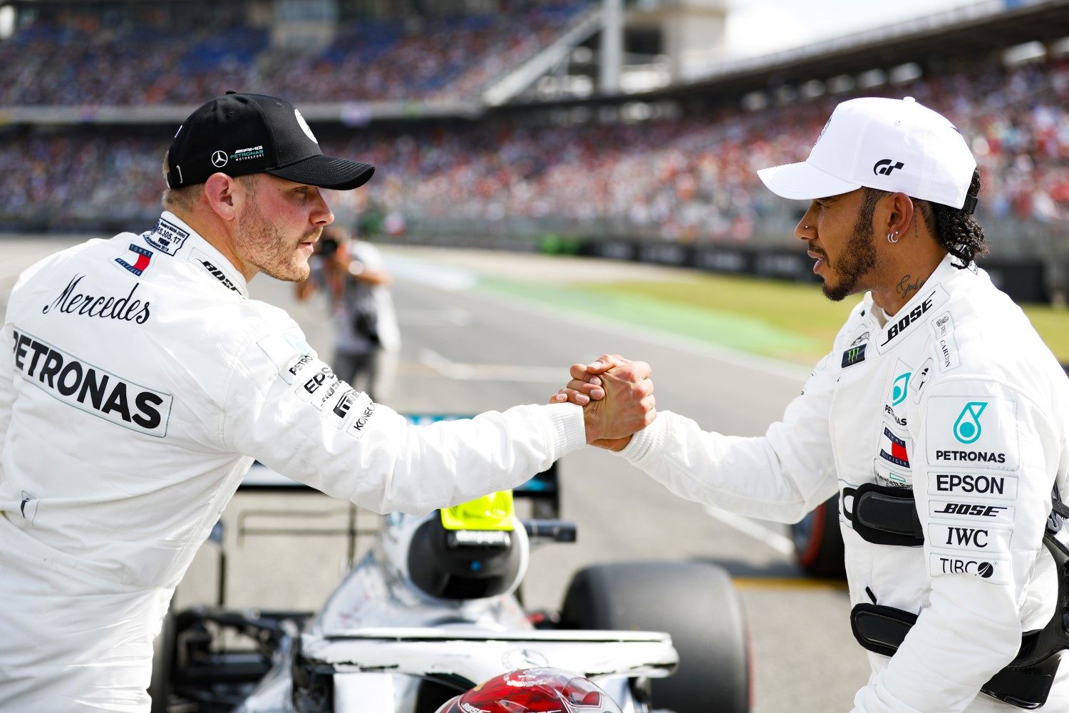 Bottas congratulates Hamilton