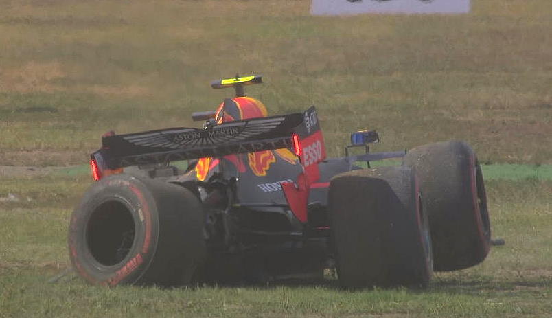 Gasly wadded up his Red Bull two more times in Germany, once in the dry and once in the wet