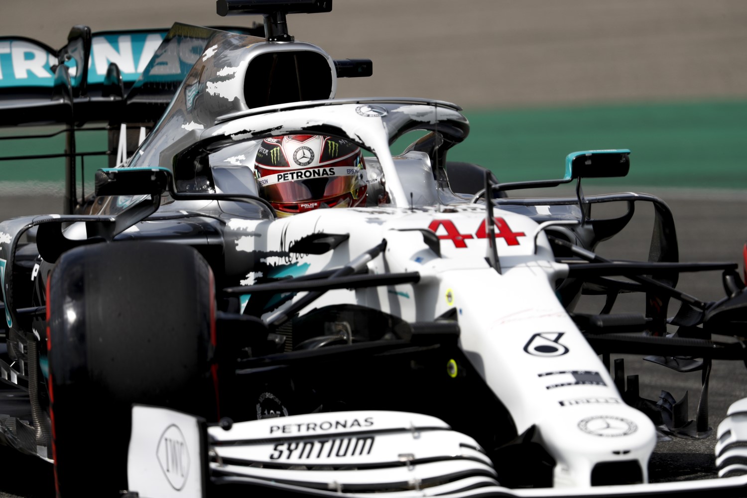 Lewis Hamilton poised to win the German GP