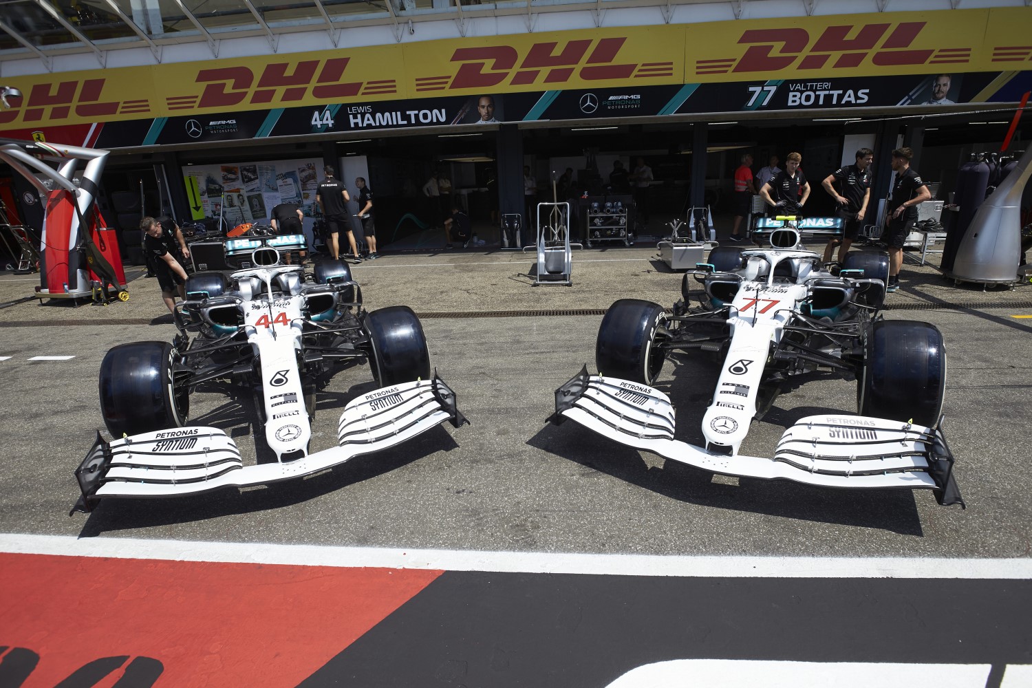 Silver, white. It does not matter, Mercedes will dominate