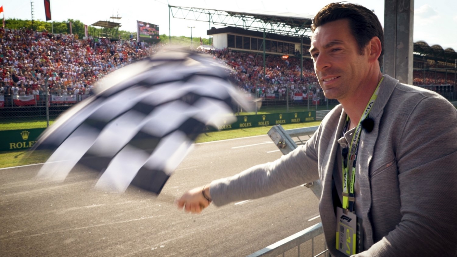 Pagenaud got to wave the checkered flag in Hungary
