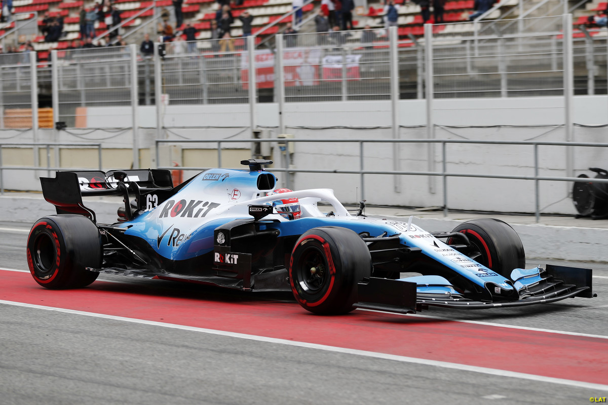 The Williams FW42 finally made it onto the track Wednesday afternoon