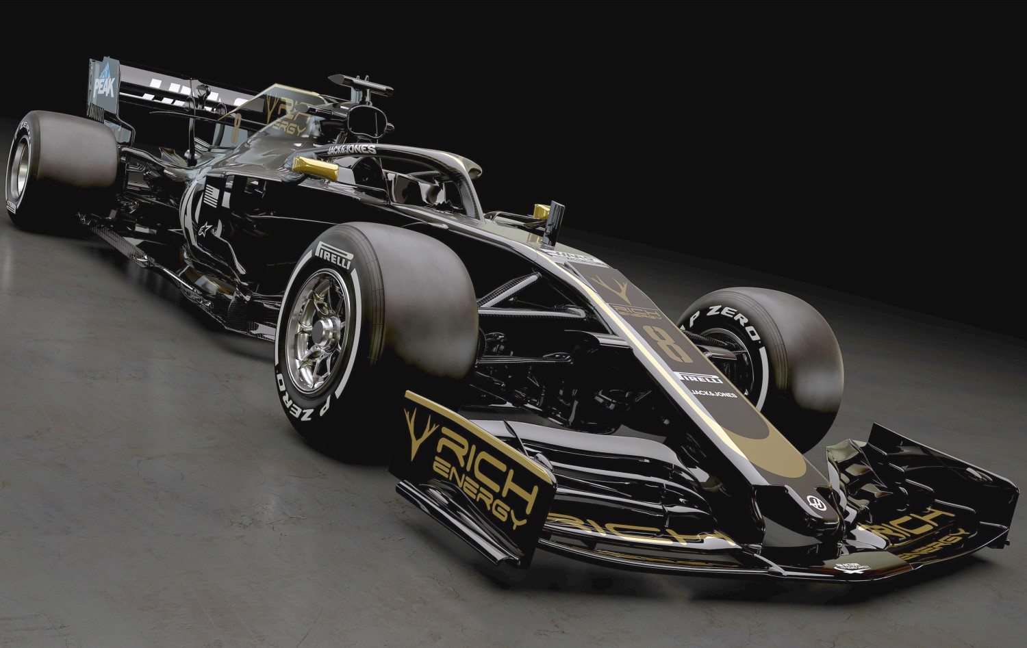 New Haas car sponsored by Rich Energy