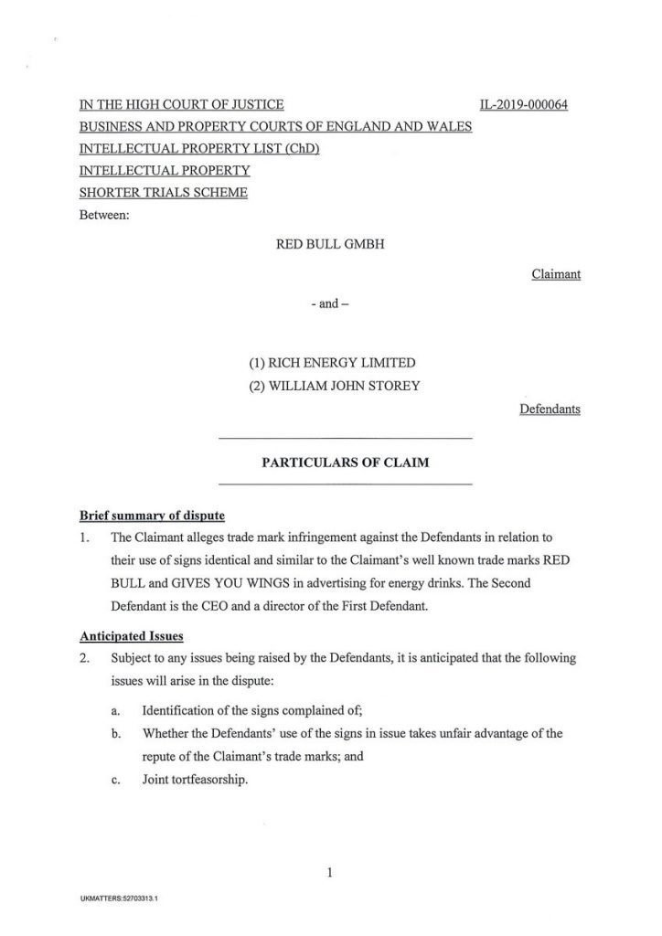 Page 1 of lawsuit