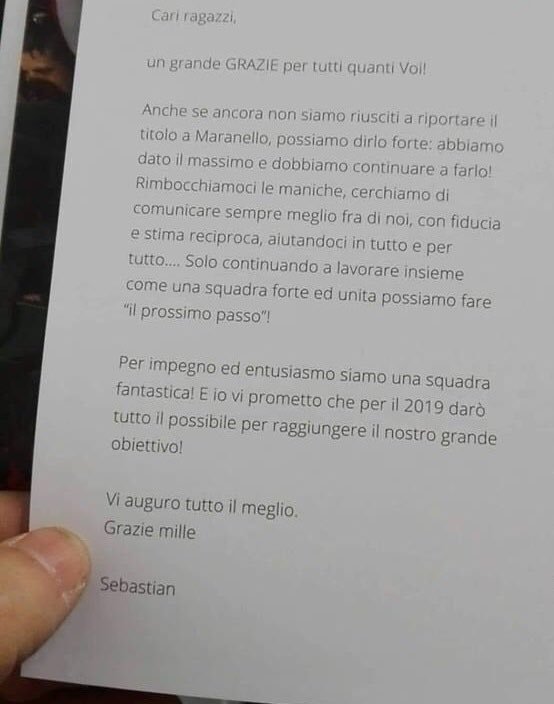 Vettel's letter to Ferrari team