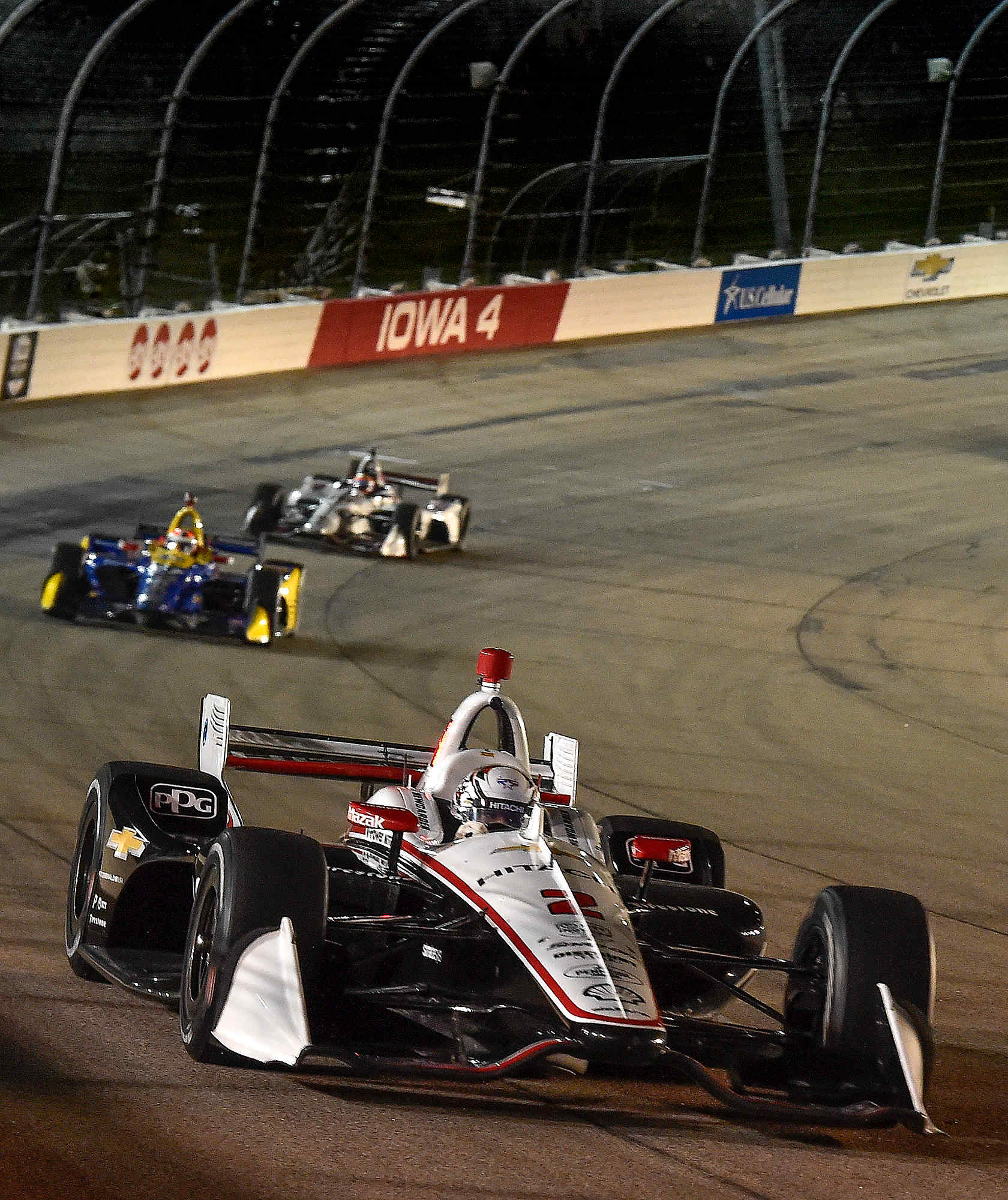 Newgarden and the ntire Penske team had the field covered in the 'trick' shock Penske machines