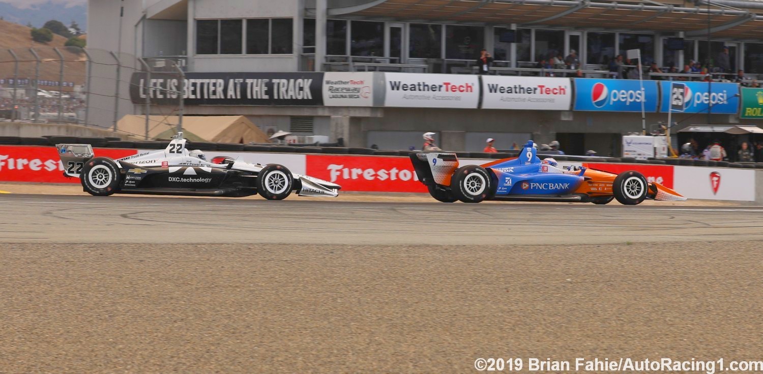 Pagenaud gave Dixon a hard fight, but Dixon prevailed for 3rd.